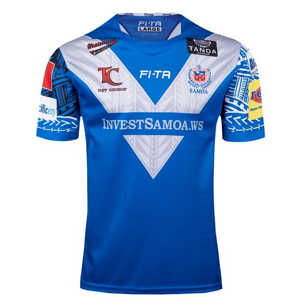 Tailandia Camiseta Samoa 1ª Kit 2017 2018 Azul
